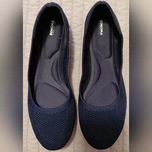 Sonoma Women's Sz 11m Dark Blue Knit Ballet Flats